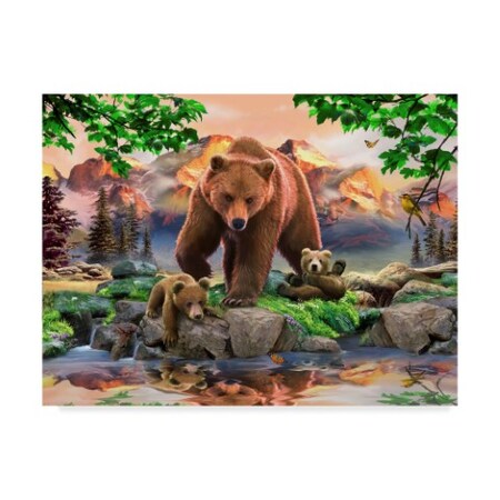 Howard Robinson 'Bear Family' Canvas Art,35x47